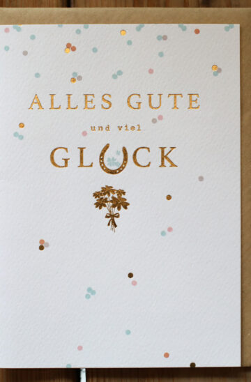 Grußkarte "Alles Gute und viel Glück"