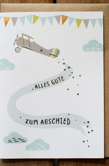 Grußkarte "Alles Gute Zum Abscchied"