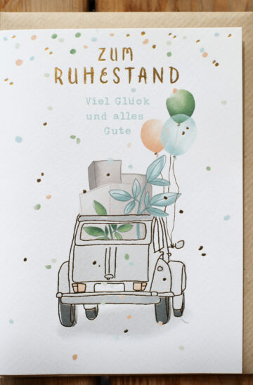 Grußkarte " Zum Ruhestand"