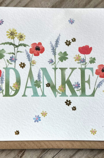 Grußkarte Wildblumen "Danke"