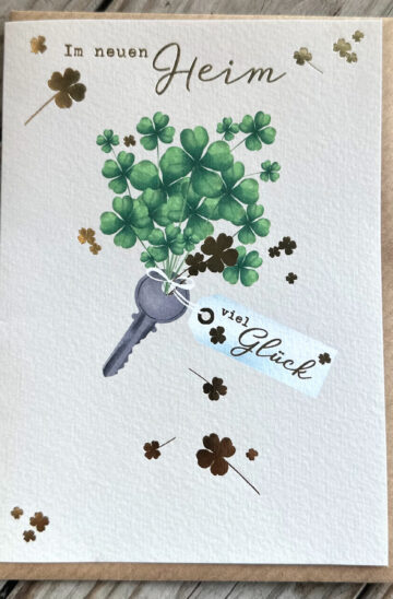Grußkarte "Im neuen Heim viel Glück"