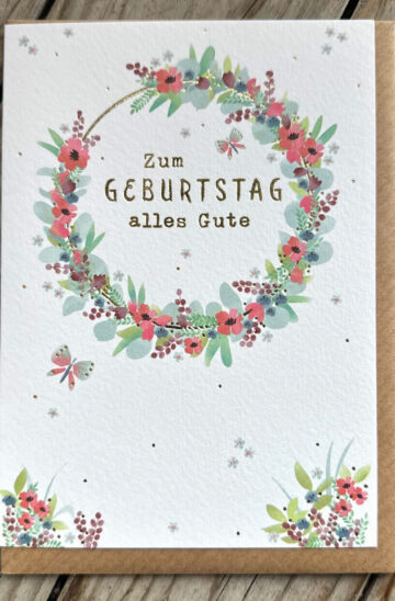 Grußkarte "Zum Geburtstag alles Gute"